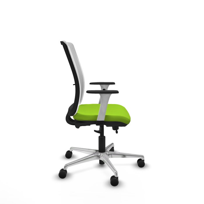 PIQUERAS Y CRESPO Silla de oficina Haches Pistacho/Blanco con Mecanismo Sincro/Traslack