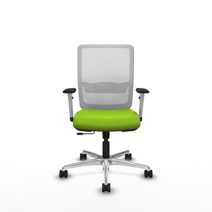 PIQUERAS Y CRESPO Silla de oficina Haches Pistacho/Blanco con Mecanismo Sincro/Traslack