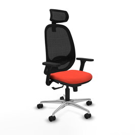 PIQUERAS Y CRESPO Silla de oficina Cilanco Naranja oscuro y Negro