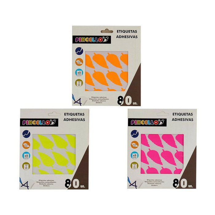 Etiquetas adhesivas Pincello 17 x 4 x 19 cm 22 x 49 mm Hojas (12 Unidades)