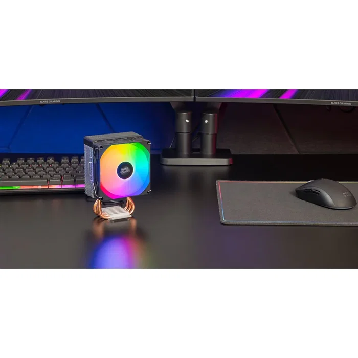 Refrigeración cpu mars gaming mcpu-xu3 negro disipador aire / frgb / 90 mm / 3 heatpipes / tdp 190w / intel & amd Refrigeración cpu mars gaming mcpu-xu3 negro disipador aire / frgb / 90 mm / 3 heatpipes / tdp 190w / intel & amd