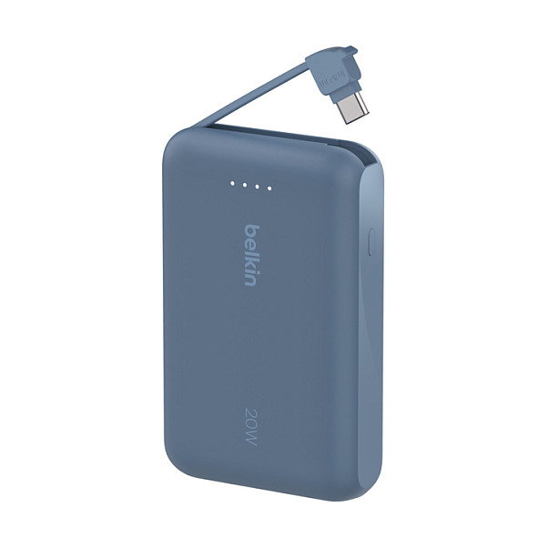 Belkin Power Bank BoostCharge 10.000 mAh con cable USB-C integrado, Azul Belkin Power Bank BoostCharge 10.000 mAh con cable USB-C integrado, Azul