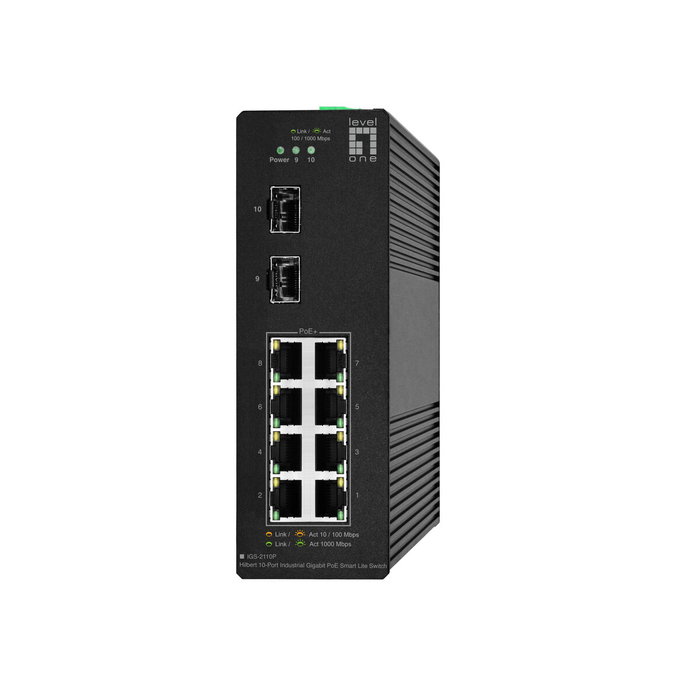 Level One IGS-2110P Switch Gestionado con 8 Puertos PoE+ y 2 SFP
