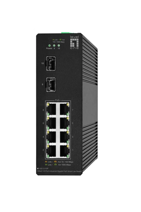 Level One IGS-2110P Switch Industrial Gigabit PoE de 10 Puertos