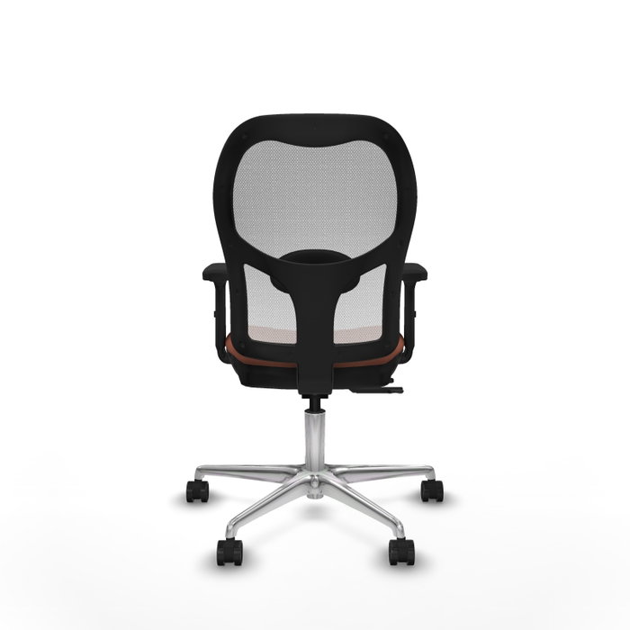 PIQUERAS Y CRESPO Silla de oficina Jorquera con mecanismo Sincro/Traslack, Marrón y Blanco