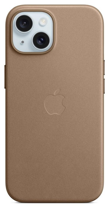 Apple funda para iPhone 15 (6.1 pulgadas) Gris pardo con MagSafe