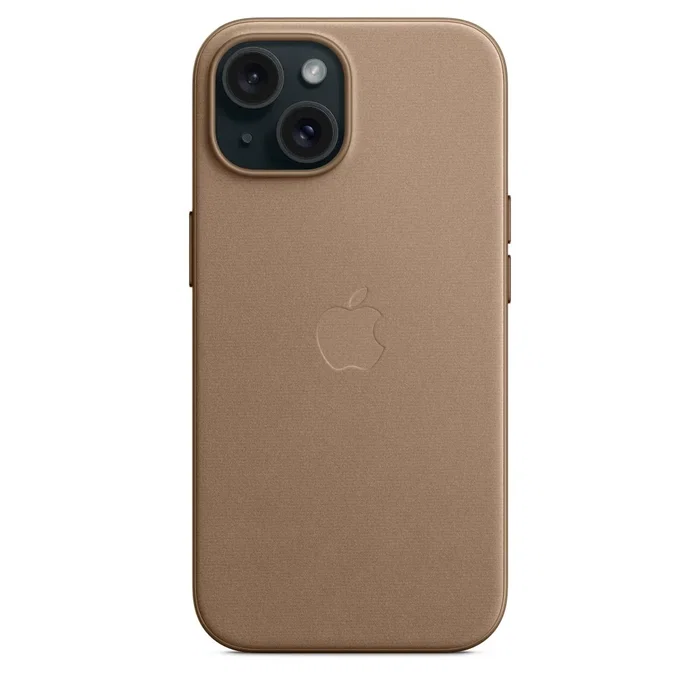 Apple MT3C3ZM/A Funda con MagSafe para iPhone 15 (6.1") Gris Pardo - Microsarga Trenzada, Reciclada, Protección contra Caídas y Rayones