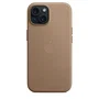 Apple MT3C3ZM/A Funda con MagSafe para iPhone 15 (6.1") Gris Pardo - Microsarga Trenzada, Reciclada, Protección contra Caídas y Rayones