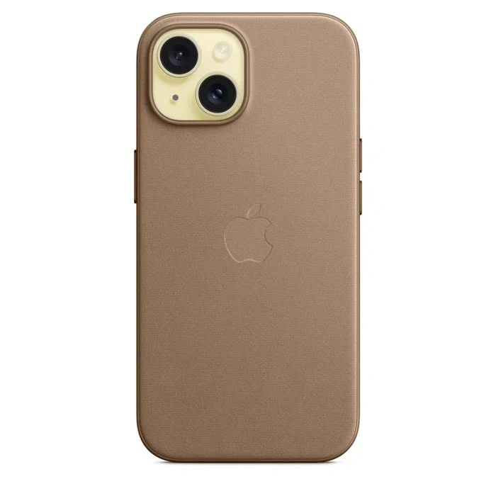 Apple MT3C3ZM/A Funda con MagSafe para iPhone 15 (6.1") Gris Pardo - Microsarga Trenzada, Reciclada, Protección contra Caídas y Rayones