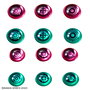 BANDAI HOBBY Pegatinas Lente 3D Customize Material 30MM / 30MS efecto lenticular 30mm rosa y verde