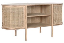 DKD Home Decor Morefond rejilla 23 Mueble TV Moderno Natural 120 x 43.5 x 60 cm
