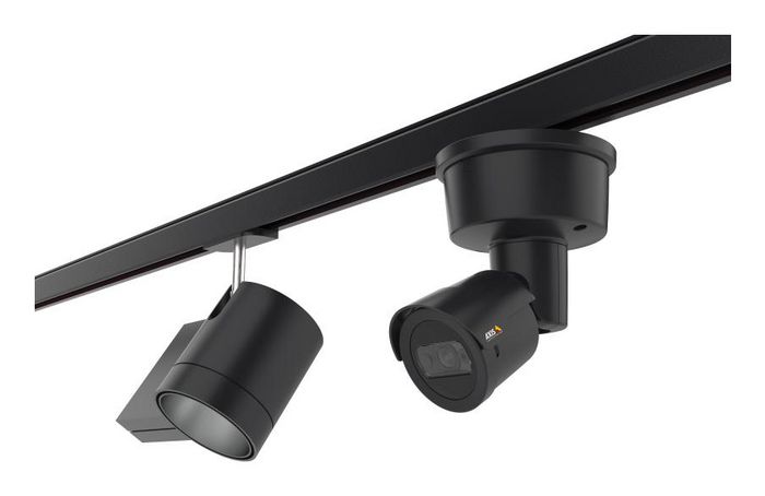 Axis Soporte T91A33 de Cámara para Montaje en Guía de Focos de Iluminación, Accesorio de Montaje en Riel Eléctrico para Cámaras de Red Axis