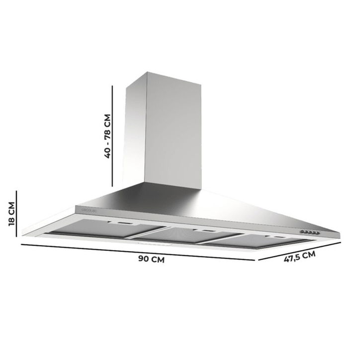 Campana Convencional Cecotec Flux PM 904000 Acero