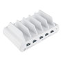 GoodConnections PCA-D006W Estación de Carga Rápida USB de Mesa 110W, 10 Puertos (5x USB-C/5x USB-A) con QC3.0, Color Blanco