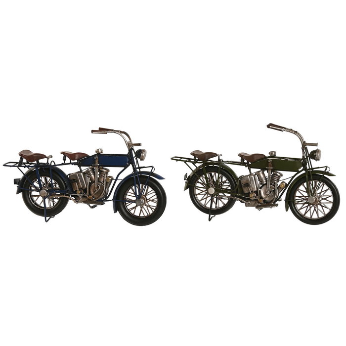 DKD Home Decor Vehículo de Decoración Metal Moto Surtido de 2 unidades