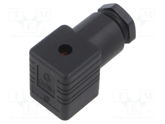HIRSCHMANN Conector de válvulas industrial formato A 18mm 3 PIN negro