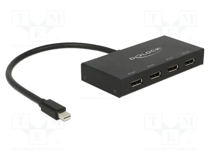 DeLOCK 87693 Divisor de vídeo 1x mini DisplayPort a 4x DisplayPort 4K DeLOCK 87693 Divisor de vídeo 1x mini DisplayPort a 4x DisplayPort 4K