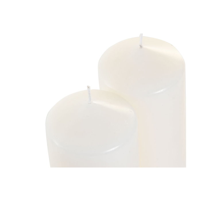 DKD Home Decor Set de 2 Velas de Cera de Parafina Blanco, 520 g