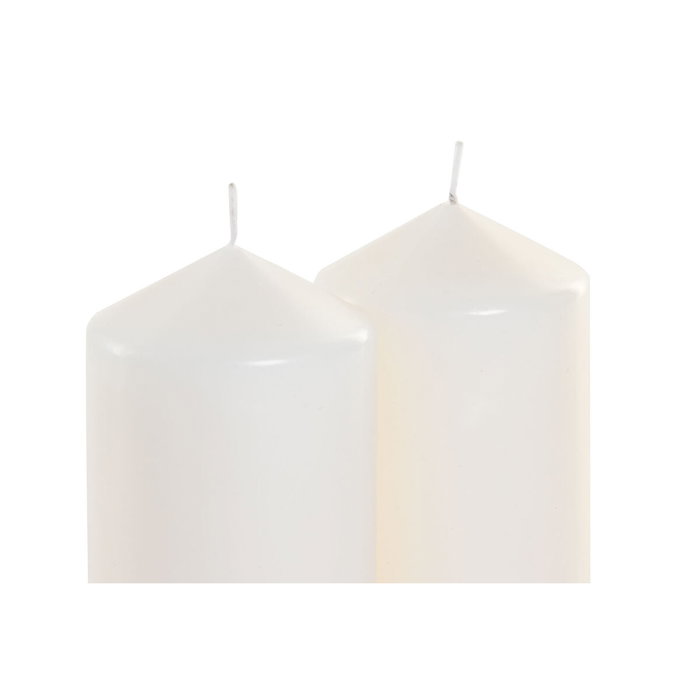 DKD Home Decor Set de 2 Velas de Cera de Parafina Blanco, 520 g