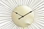 DKD Home Decor Reloj de Pared Moderno Dorado Flor 57 x 57 x 4 cm