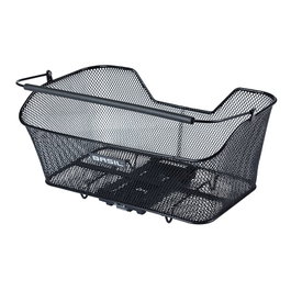 Basil Cesta Extraíble Base XL MIK para Bicicleta - Acero 14L 10kg - 23x44x17cm