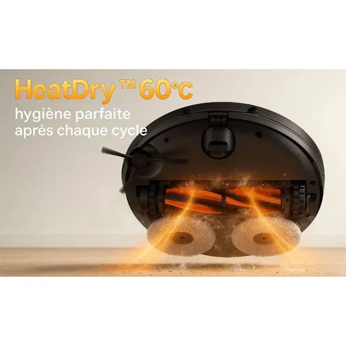 Eziclean EZICLEAN PureFlow MAX Robot aspirador y fregona con tecnología LiDAR, base de vaciado, 14000 Pa, 4L, Negro