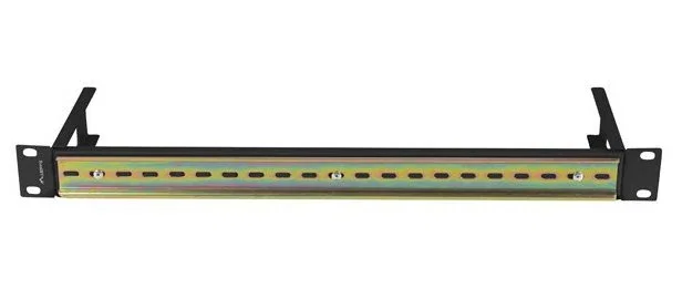 Lanberg Carril de montaje DIN TS-35 1U Negro para rack 19 pulgadas