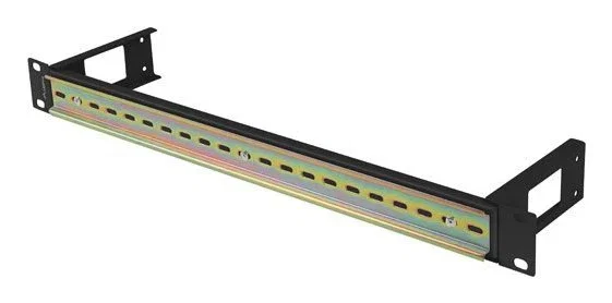 Lanberg Carril de montaje DIN TS-35 1U Negro para rack 19 pulgadas