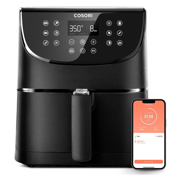 Cosori Freidora de Aire Caliente Inteligente 5.5 L Negro 77-204 °C 1700W