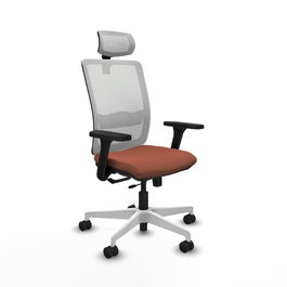 PIQUERAS Y CRESPO Silla de oficina Haches con mecanismo Sincro/Traslack Marrón y Blanco