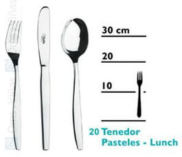 Lidia Tenedor Pasteles - Cubertería Tenedor Colección Lidia (Set de 12)