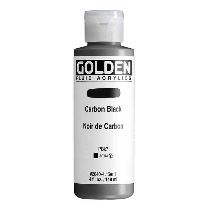 Golden Fluid Colores Acrílicos Negro Carbón 118 ml Golden Fluid Colores Acrílicos Negro Carbón 118 ml