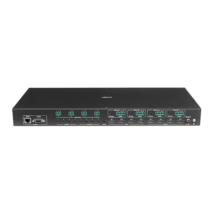 Lindy 38390 Matriz de conmutación AV 4x4 HDMI 4K60 con pantalla OLED Lindy 38390 Matriz de conmutación AV 4x4 HDMI 4K60 con pantalla OLED