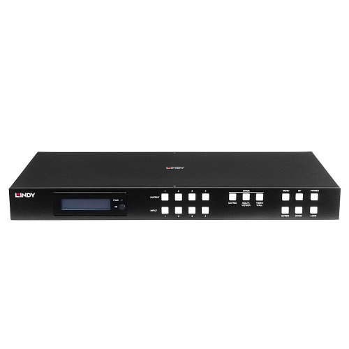 Lindy 38390 Matriz de conmutación AV 4x4 HDMI 4K60 con pantalla OLED Lindy 38390 Matriz de conmutación AV 4x4 HDMI 4K60 con pantalla OLED