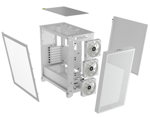 Corsair 3000D RGB AIRFLOW Blanca Corsair 3000D RGB AIRFLOW Blanca