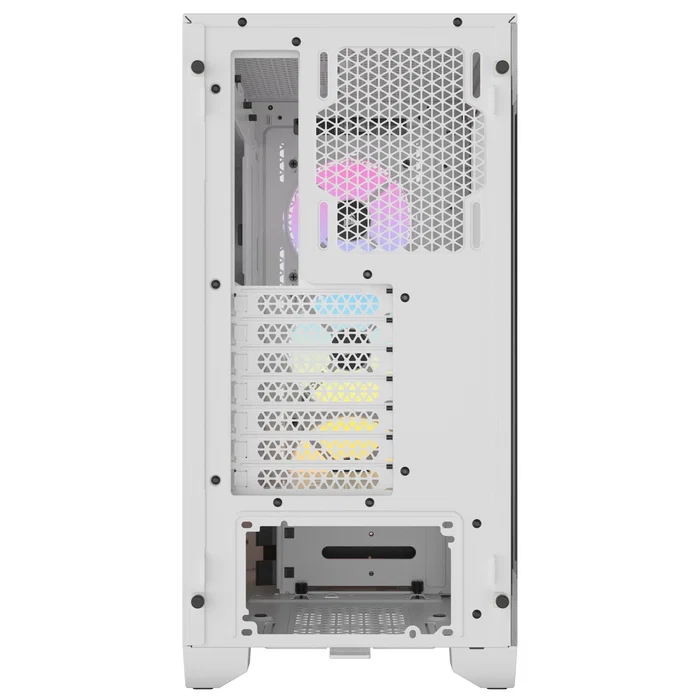 Corsair CC-9011256-WW Carcasa Gaming Mid Tower Blanca RGB Airflow ATX, con Panel de Cristal Templado y 3 Ventiladores