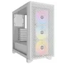 Corsair CC-9011256-WW Carcasa Gaming Mid Tower Blanca RGB Airflow ATX, con Panel de Cristal Templado y 3 Ventiladores