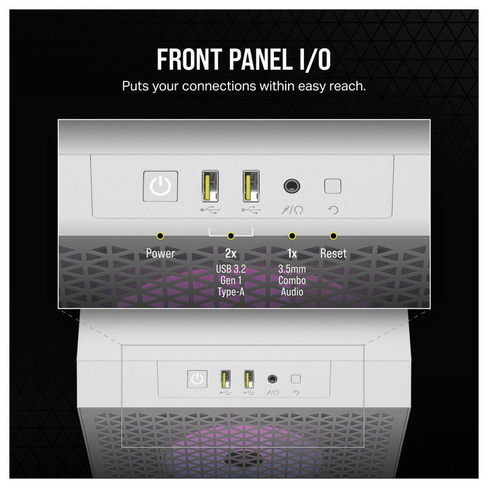 Corsair 3000D RGB AIRFLOW Blanco
