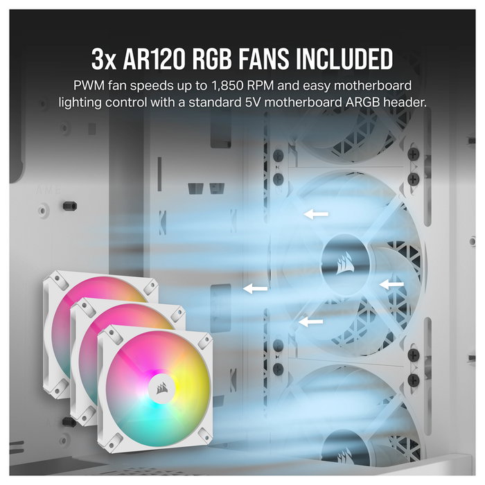 Corsair 3000D RGB AIRFLOW Blanco