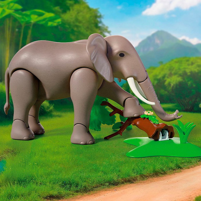 Playmobil My Life Elefante Con Cuidadora 72068