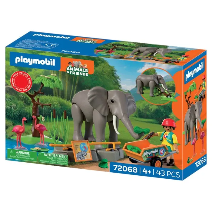 Playmobil My Life Elefante Con Cuidadora 72068