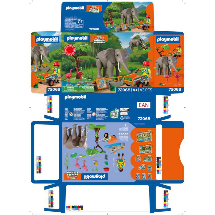 Playmobil My Life Elefante Con Cuidadora 72068