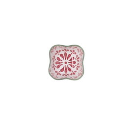 Quid Platillo Cerámico Velvet Flor Rosa 9x9x4cm
