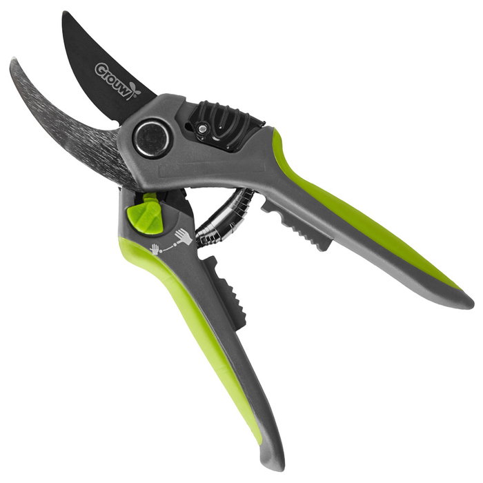 Grouw Tijeras Podar Con Bypass d.16 mm, Aptas Manos Pequeñas Y Grandes, Con Bloqueo, Antideslizantes