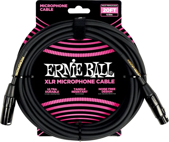 ERNIEBALL Cable de Micrófono Classic XLR-XLR Negro - 6 m ERNIEBALL Cable de Micrófono Classic XLR-XLR Negro - 6 m