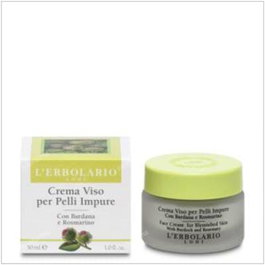 L'Erbolario Crema Facial Bardana Romero para Pieles Impuras, Cierra Poros y Protege, 30ml