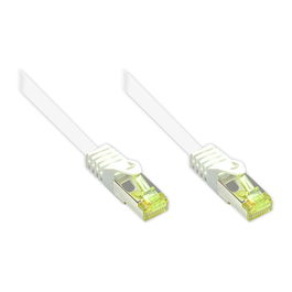 GoodConnections Cable de Red RJ45 Cat.7 S/FTP, 30 Metros, Blanco, Halogenfrei, 600 MHz, Contactos Dorados, 10GBase-T