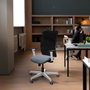 PIQUERAS Y CRESPO Silla de oficina Zulema Turquesa con Malla Blanca