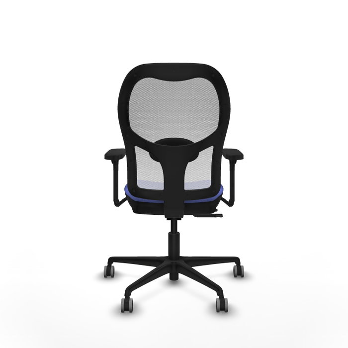 PIQUERAS Y CRESPO Silla de oficina Jorquera con mecanismo Sincro/Traslack, Azul claro y Blanco