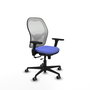 PIQUERAS Y CRESPO Silla de oficina Jorquera con mecanismo Sincro/Traslack, Azul claro y Blanco